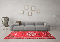 Machine Washable Persian Red Traditional Rug, wshtr813red