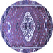 Round Persian Blue Traditional Rug, tr813blu