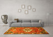 Machine Washable Persian Yellow Traditional Rug in a Living Room, wshtr813yw