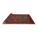 Sideview of Traditional Saffron Red Persian Rug, tr814