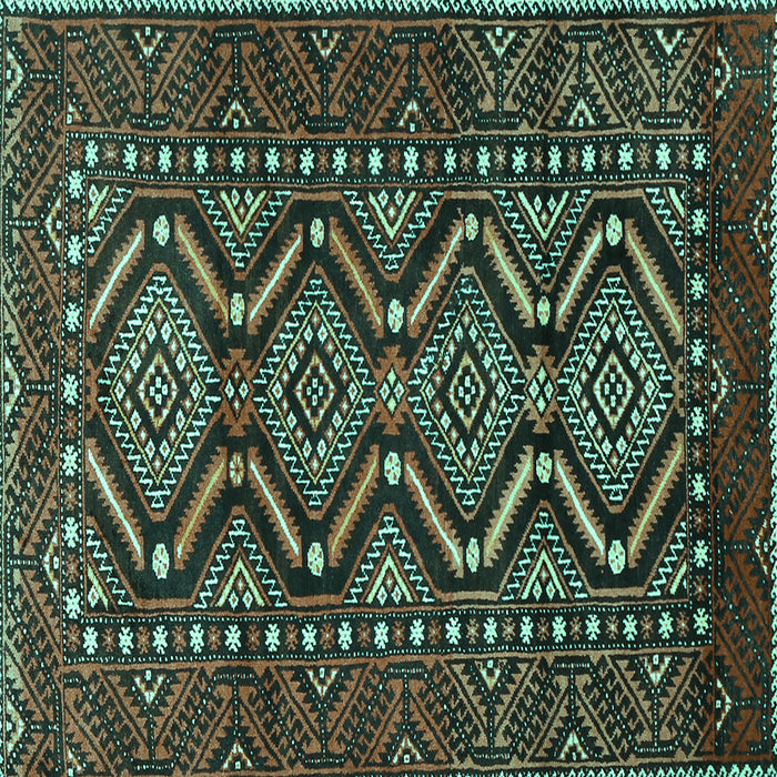 Square Machine Washable Persian Turquoise Traditional Area Rugs, wshtr814turq