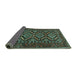 Sideview of Persian Turquoise Traditional Rug, tr814turq