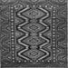 Round Machine Washable Persian Gray Traditional Rug, wshtr814gry