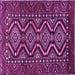 Square Machine Washable Persian Purple Traditional Area Rugs, wshtr814pur