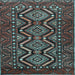 Square Machine Washable Persian Light Blue Traditional Rug, wshtr814lblu