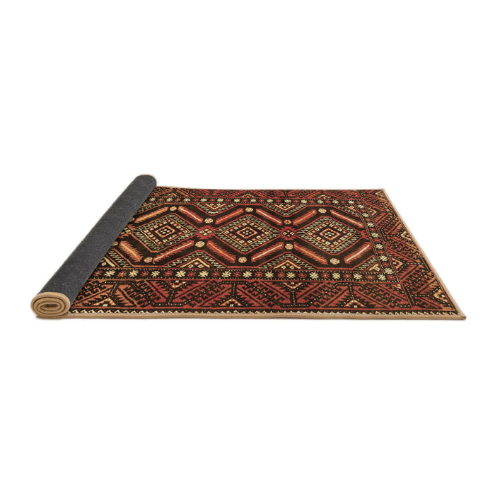 Sideview of Persian Brown Traditional Rug, tr814brn