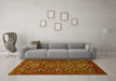 Machine Washable Persian Yellow Traditional Rug in a Living Room, wshtr814yw