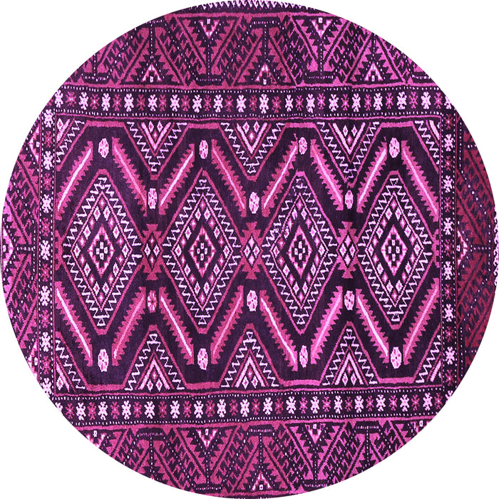Round Machine Washable Persian Purple Traditional Area Rugs, wshtr814pur