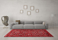 Machine Washable Persian Red Traditional Rug, wshtr814red