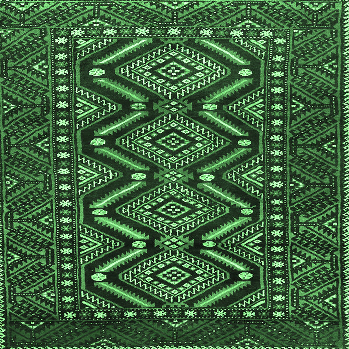 Square Machine Washable Persian Emerald Green Traditional Area Rugs, wshtr814emgrn