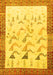 Machine Washable Persian Yellow Traditional Rug, wshtr815yw