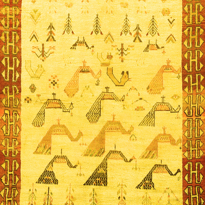 Machine Washable Persian Yellow Traditional Rug, wshtr815yw