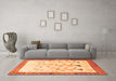 Machine Washable Persian Orange Traditional Area Rugs in a Living Room, wshtr815org