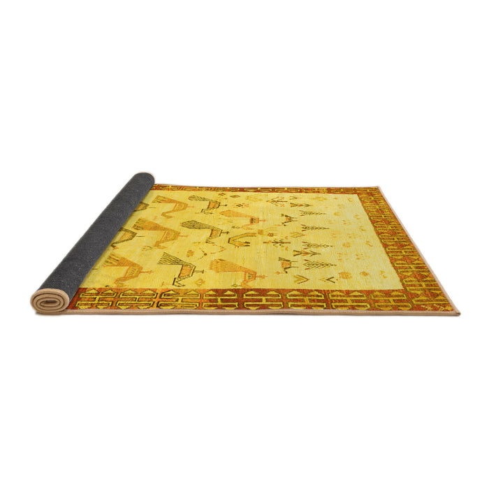 Sideview of Persian Yellow Traditional Rug, tr815yw
