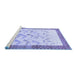 Sideview of Machine Washable Persian Blue Traditional Rug, wshtr815blu