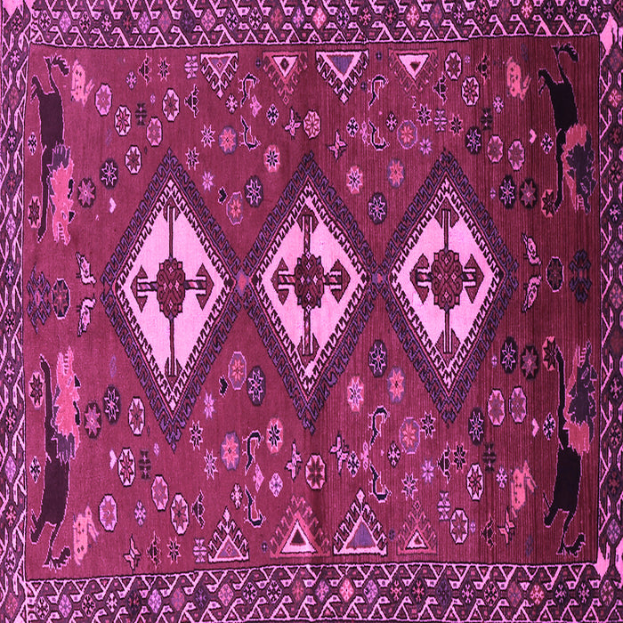 Square Machine Washable Persian Purple Traditional Area Rugs, wshtr816pur