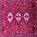 Square Machine Washable Persian Pink Traditional Rug, wshtr816pnk