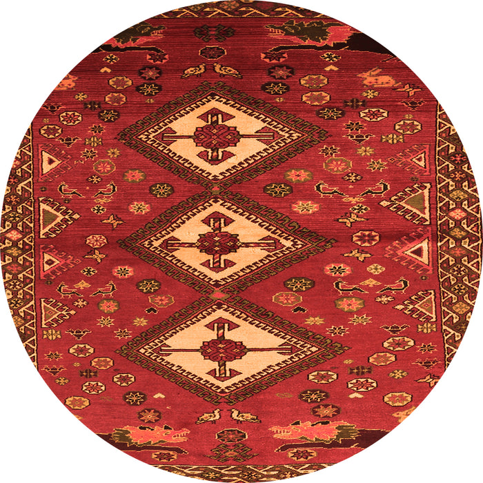 Machine Washable Persian Orange Traditional Area Rugs, wshtr816org