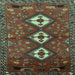 Square Persian Light Blue Traditional Rug, tr816lblu