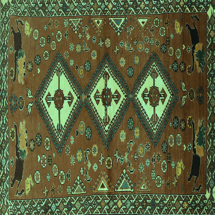 Square Persian Turquoise Traditional Rug, tr816turq