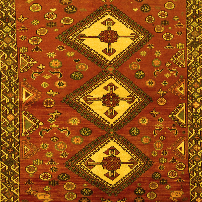Machine Washable Persian Yellow Traditional Rug, wshtr816yw