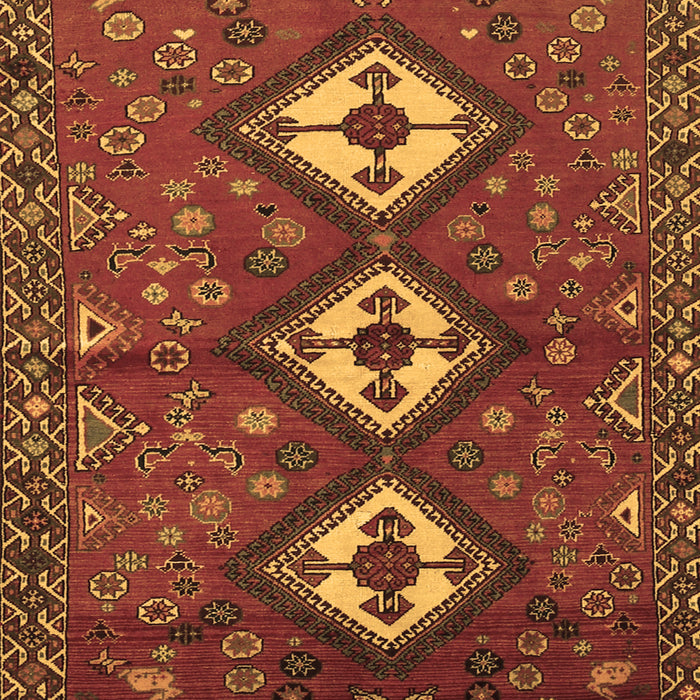 Machine Washable Persian Brown Traditional Rug, wshtr816brn