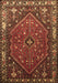 Machine Washable Persian Brown Traditional Rug, wshtr817brn