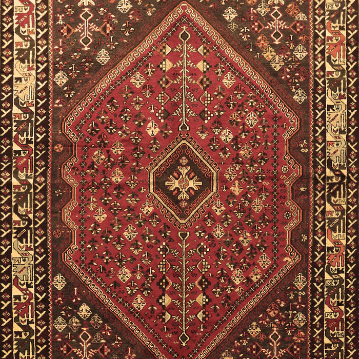 Machine Washable Persian Brown Traditional Rug, wshtr817brn