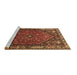 Sideview of Machine Washable Persian Brown Traditional Rug, wshtr817brn