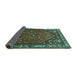 Sideview of Persian Turquoise Traditional Rug, tr817turq