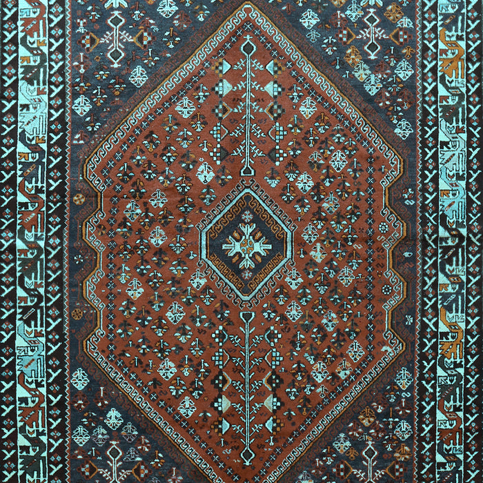 Machine Washable Persian Light Blue Traditional Rug, wshtr817lblu