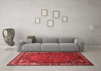 Machine Washable Persian Red Traditional Rug, wshtr817red