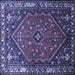 Square Persian Blue Traditional Rug, tr817blu