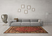 Machine Washable Persian Brown Traditional Rug in a Living Room,, wshtr817brn