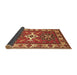 Sideview of Geometric Brown Traditional Rug, tr818brn