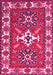 Geometric Pink Traditional Rug, tr818pnk