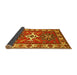 Sideview of Geometric Yellow Traditional Rug, tr818yw