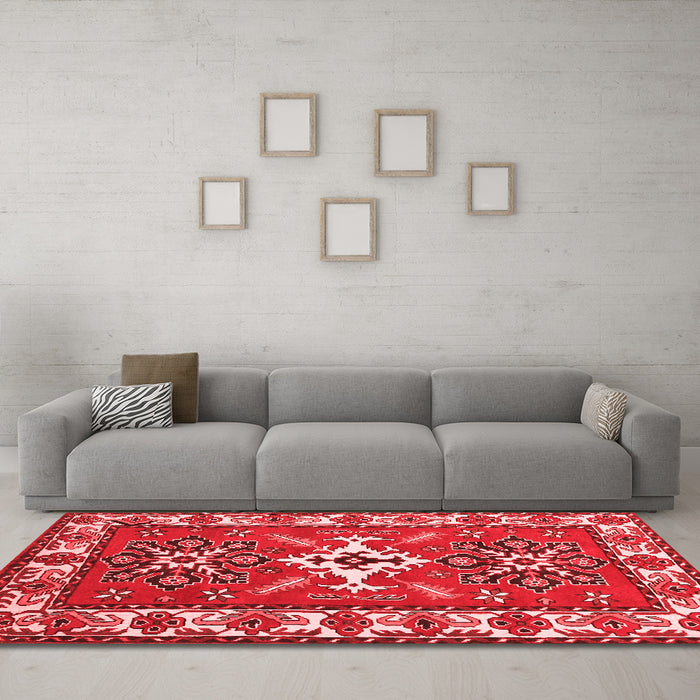 Traditional Red Washable Rugs