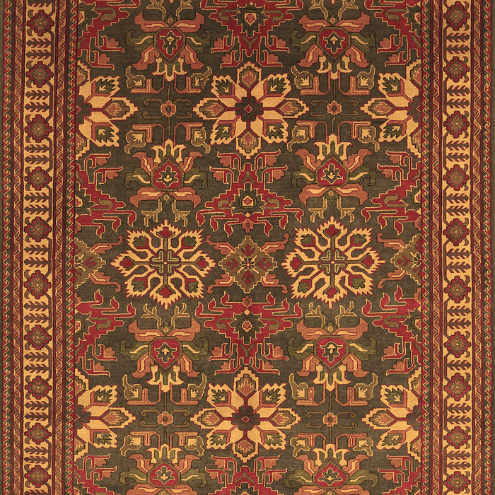 Machine Washable Persian Brown Traditional Rug, wshtr819brn