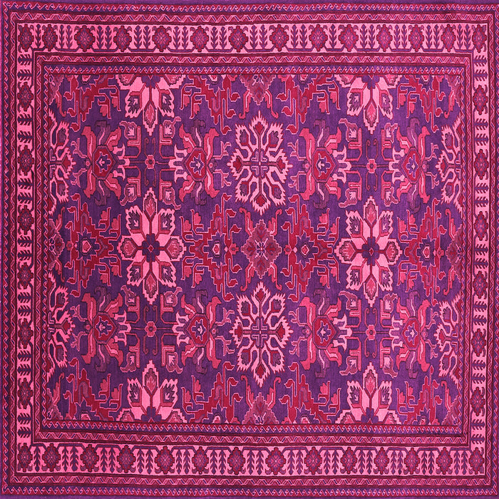 Square Persian Pink Traditional Rug, tr819pnk