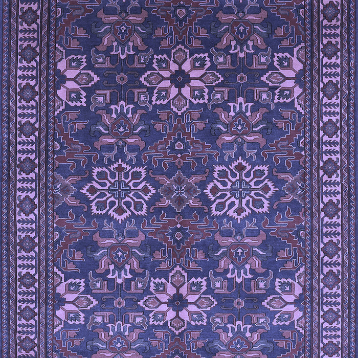 Machine Washable Persian Blue Traditional Rug, wshtr819blu