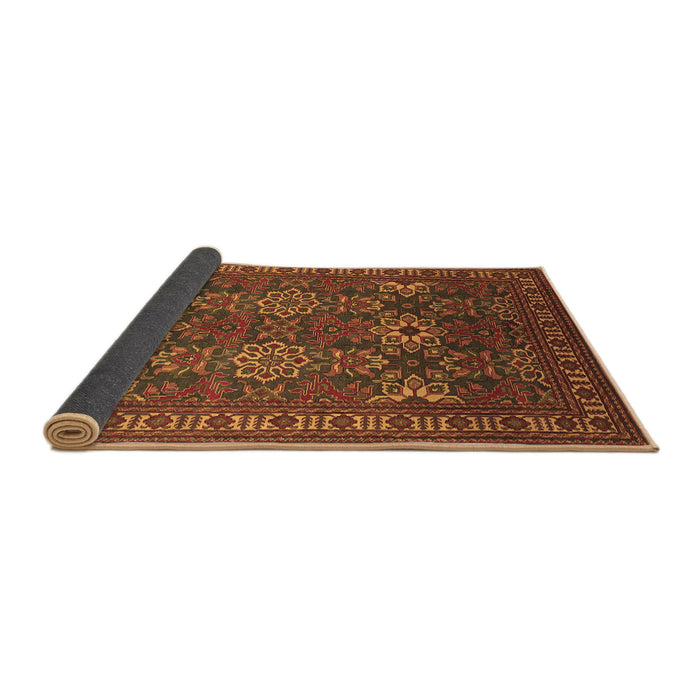 Sideview of Persian Brown Traditional Rug, tr819brn