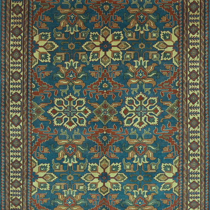Machine Washable Persian Light Blue Traditional Rug, wshtr819lblu