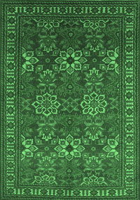 Persian Emerald Green Traditional Rug, tr819emgrn