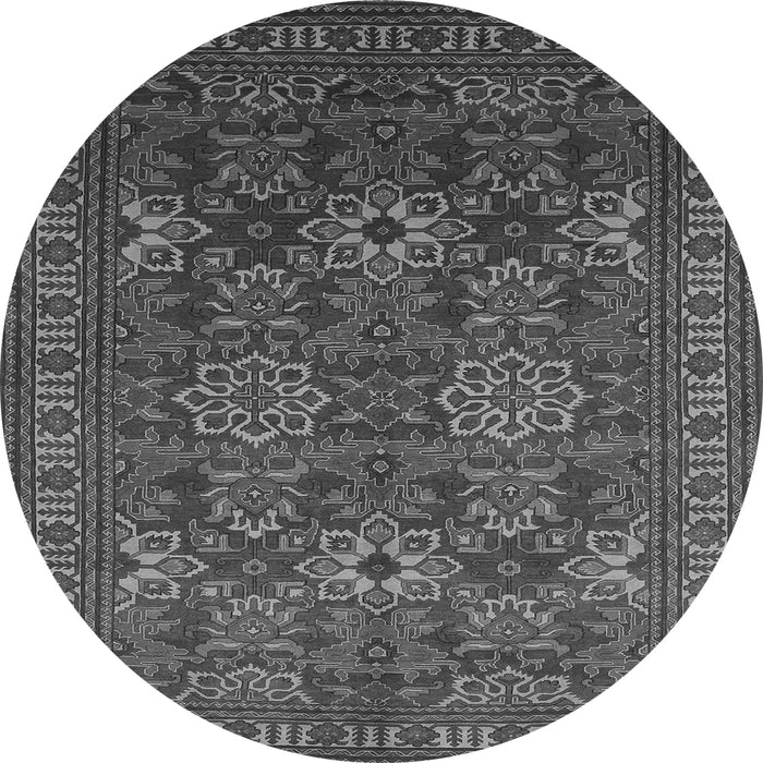 Machine Washable Persian Gray Traditional Rug, wshtr819gry