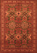 Serging Thickness of Machine Washable Persian Orange Traditional Area Rugs, wshtr819org