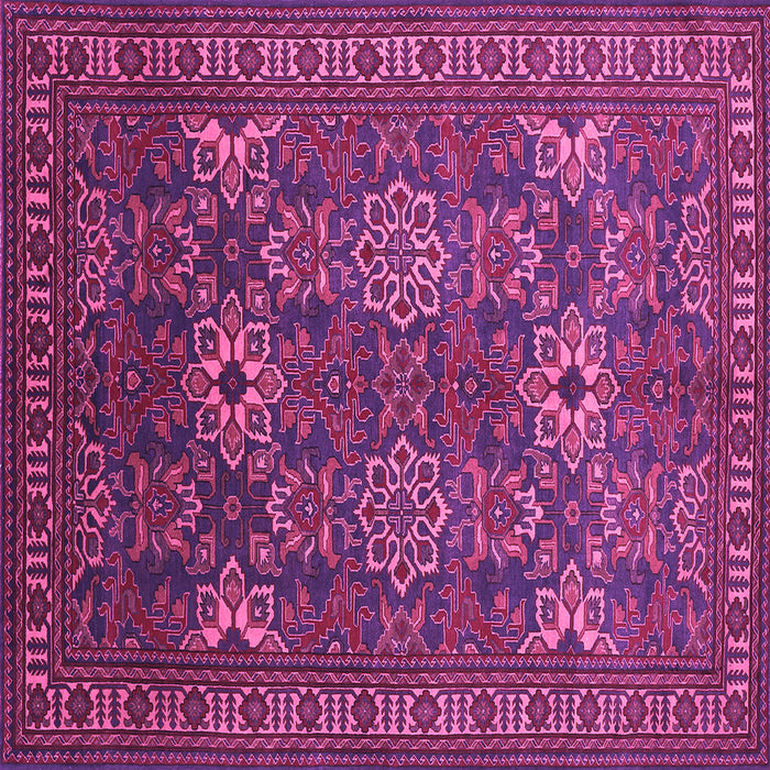 Square Persian Purple Traditional Rug, tr819pur
