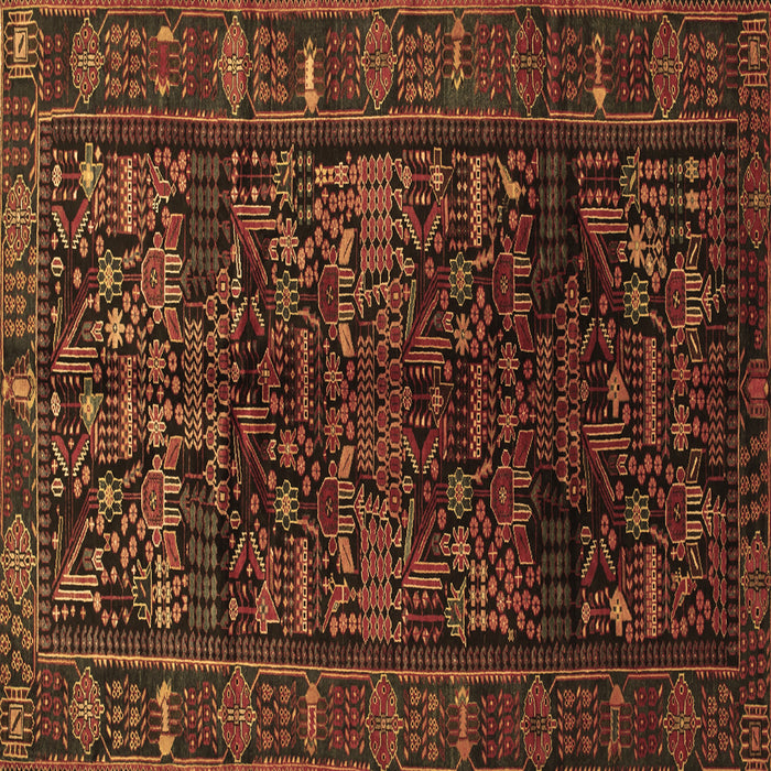 Square Persian Brown Traditional Rug, tr81brn