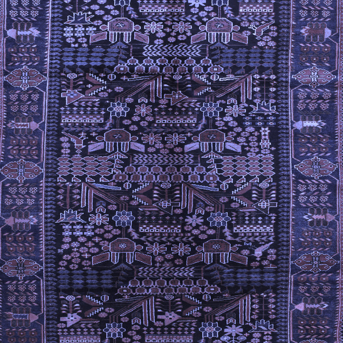 Machine Washable Persian Blue Traditional Rug, wshtr81blu
