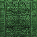 Square Machine Washable Persian Emerald Green Traditional Area Rugs, wshtr81emgrn